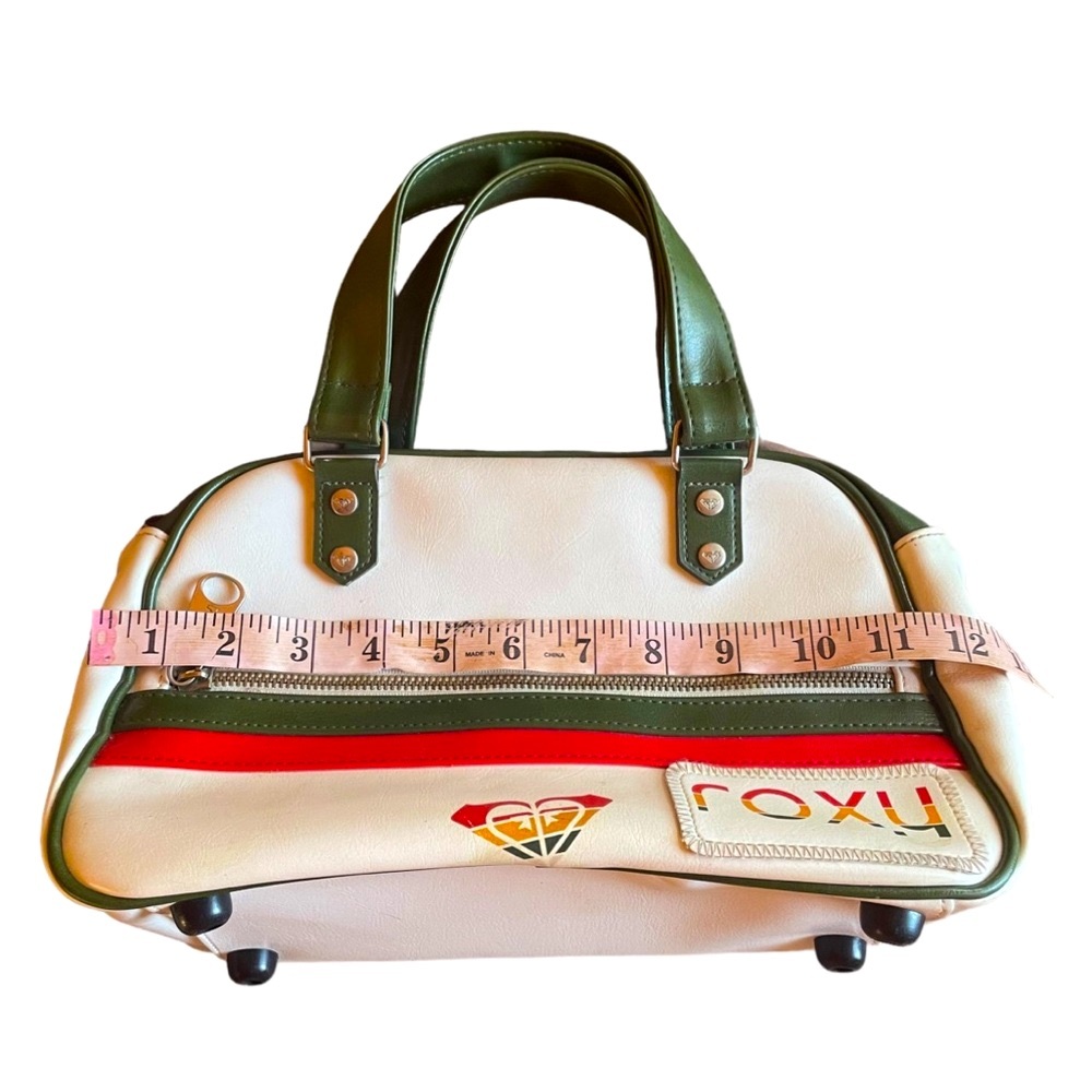 Vintage Roxy Bowler Bag style mini purse in retro stripe - Picture 15 of 15